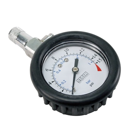Viair Tire Gauge, Boot, 0 to 15 psi, 2" 90058